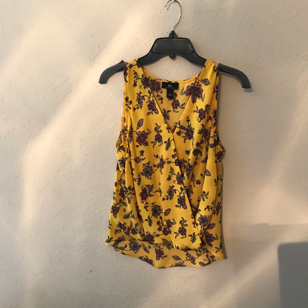 Yellow floral top